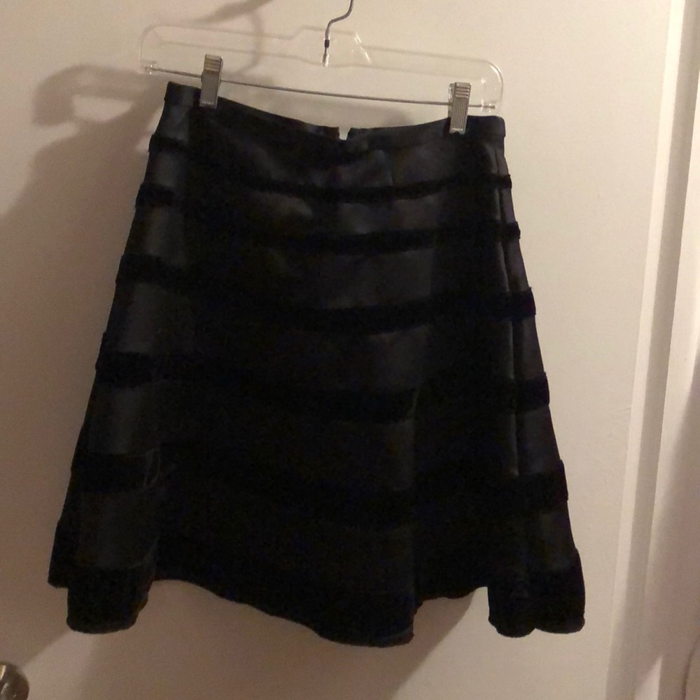 Velvet and satin Black Party Skirt